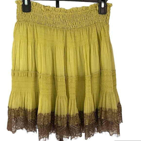 A'reve Womens Skirt Size M Fairycore Lace Sheer Smock Western Goblincore girly - Picture 1 of 7